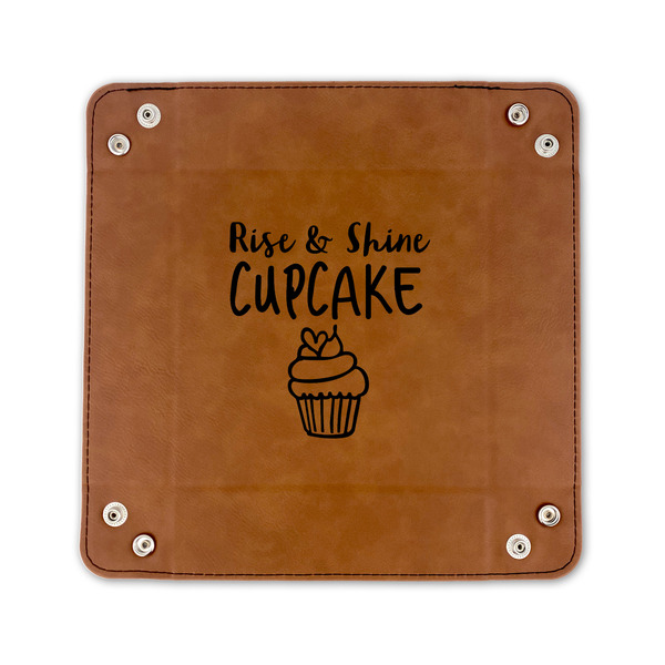 Cute Quotes and Sayings 6" x 6" Leatherette Snap Up Tray - FLAT FRONT