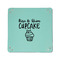 Cute Quotes and Sayings 6" x 6" Teal Leatherette Snap Up Tray - APPROVAL
