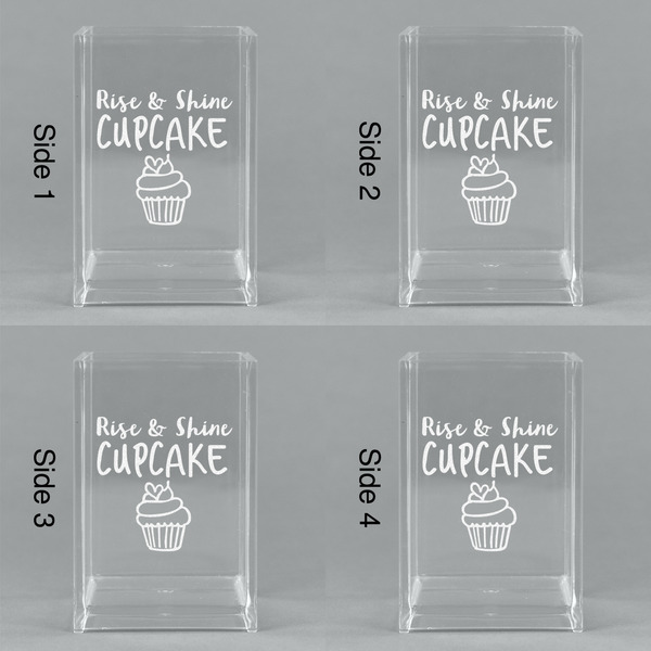 Cute Quotes and Sayings Acrylic Pen Holder - All Sides