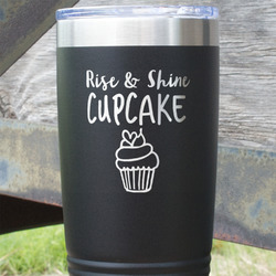 Cute Quotes and Sayings 20 oz Stainless Steel Tumbler - Black - Single Sided