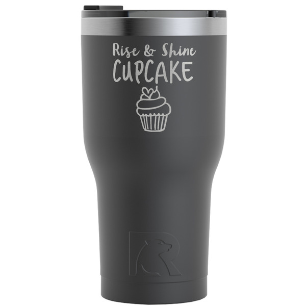 Custom Cute Quotes and Sayings RTIC Tumbler - Black - Engraved Front