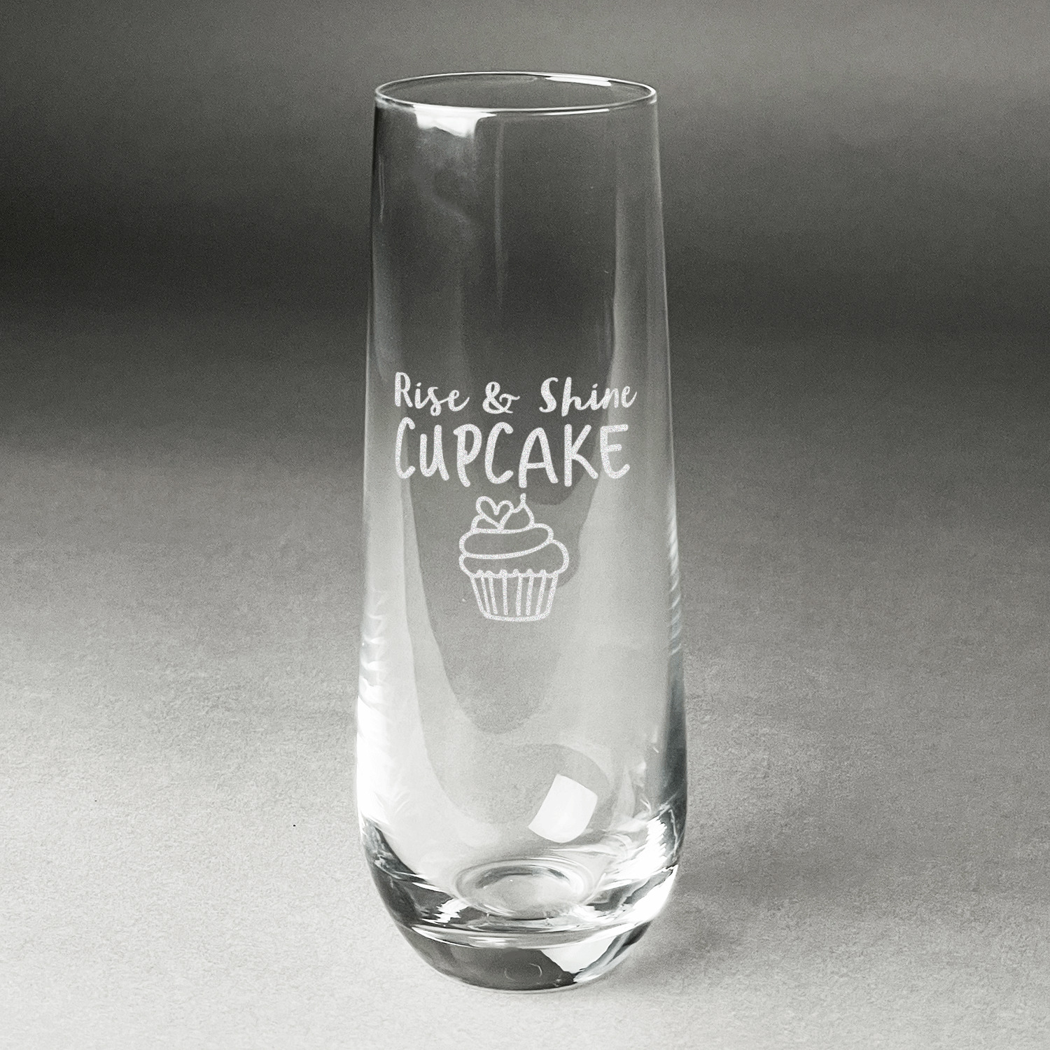 Engraved Morning Mimosa Stemless Champagne Flute