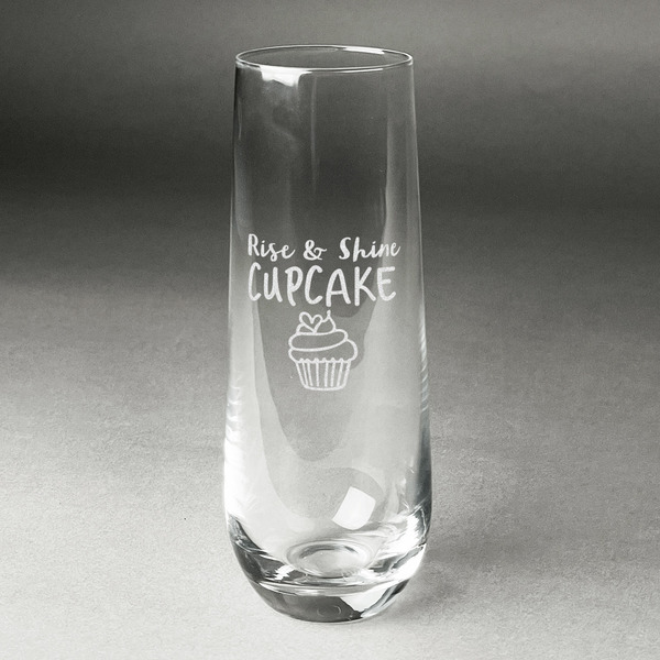 Custom Cute Quotes and Sayings Champagne Flute - Stemless Engraved - Single