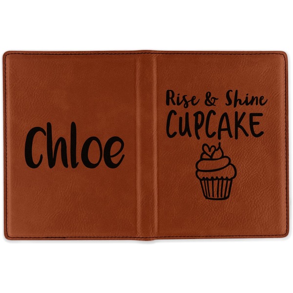Cute Quotes and Sayings Cognac Leather Passport Holder Outside Double Sided - Apvl