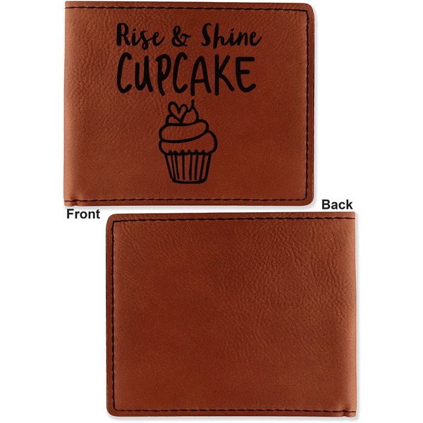 Cute Quotes and Sayings Cognac Leatherette Bifold Wallets - Front and Back Single Sided - Apvl
