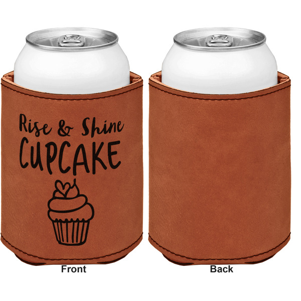 Cute Quotes and Sayings Cognac Leatherette Can Sleeve - Single Sided Front and Back