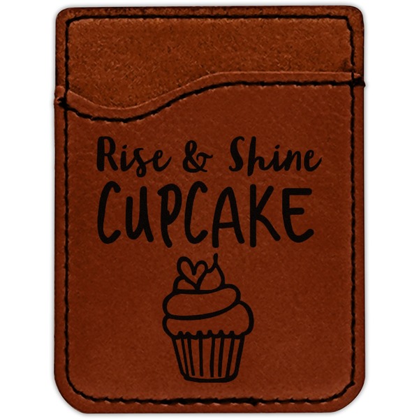 Cute Quotes and Sayings Cognac Leatherette Phone Wallet close up