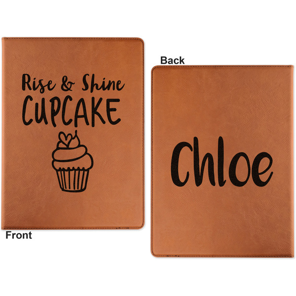 Cute Quotes and Sayings Cognac Leatherette Portfolios with Notepad - Large - Double Sided - Apvl