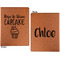 Cute Quotes and Sayings Cognac Leatherette Portfolios with Notepad - Large - Double Sided - Apvl