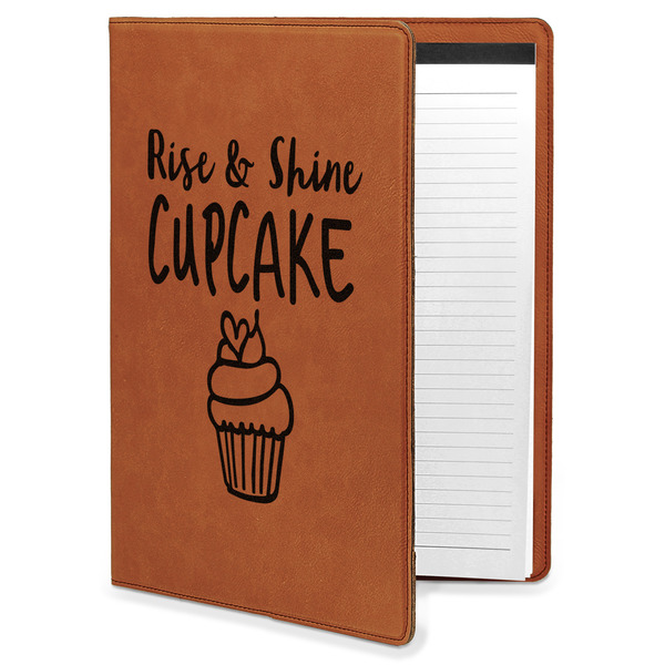 Custom Cute Quotes and Sayings Leatherette Portfolio with Notepad - Large - Single Sided