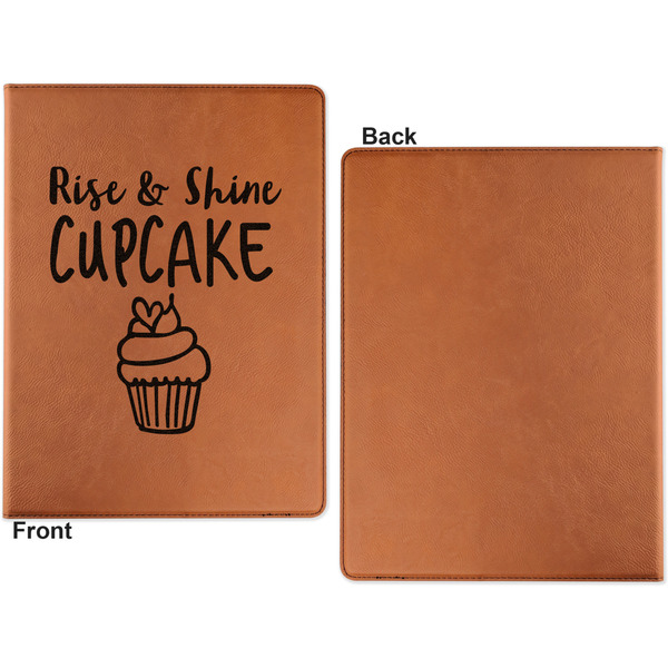 Cute Quotes and Sayings Cognac Leatherette Portfolios with Notepad - Large - Single Sided - Apvl