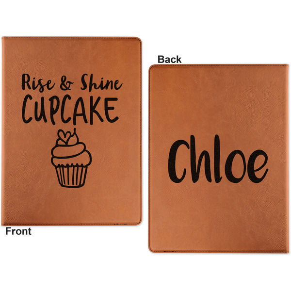 Cute Quotes and Sayings Cognac Leatherette Portfolios with Notepad - Small - Double Sided- Apvl