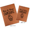 Cute Quotes and Sayings Cognac Leatherette Portfolios with Notepads - Compare Sizes
