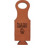 Cute Quotes and Sayings Leatherette Wine Tote - Double Sided (Personalized)