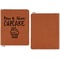 Cute Quotes and Sayings Cognac Leatherette Zipper Portfolios with Notepad - Single Sided - Apvl