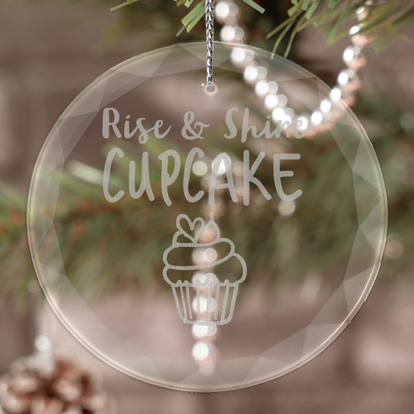 Custom Cute Quotes and Sayings Engraved Glass Ornament