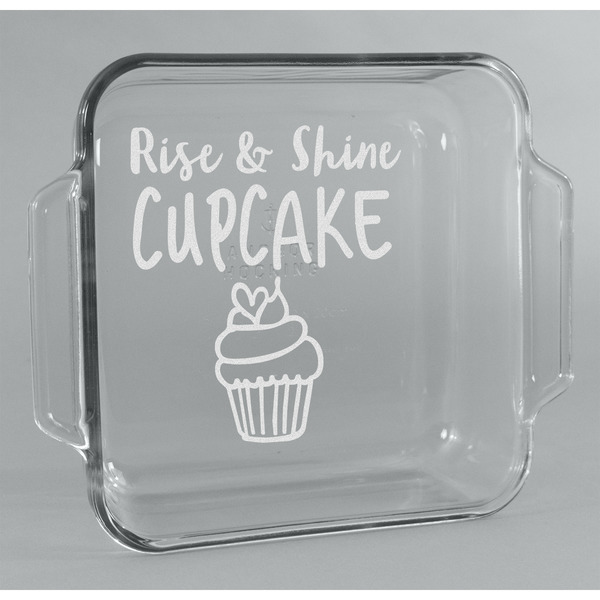 Custom Cute Quotes and Sayings Glass Cake Dish - 8in x 8in
