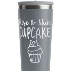 Cute Quotes and Sayings RTIC Everyday Tumbler with Straw - 28oz - Grey - Single-Sided