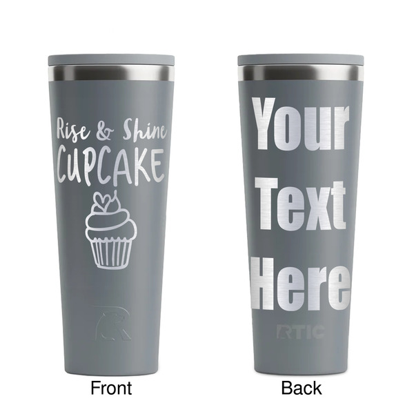 Cute Quotes and Sayings Grey RTIC Everyday Tumbler - 28 oz. - Front and Back