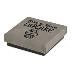 Cute Quotes and Sayings Jewelry Gift Box - Engraved Leather Lid