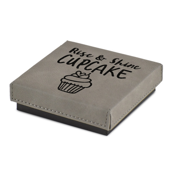 Custom Cute Quotes and Sayings Jewelry Gift Box - Engraved Leather Lid