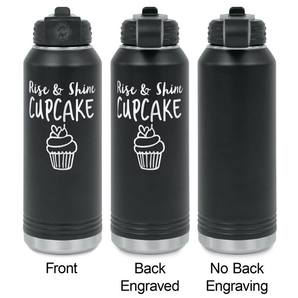 Cute Quotes and Sayings Laser Engraved Water Bottles - 2 Styles - Front & Back View