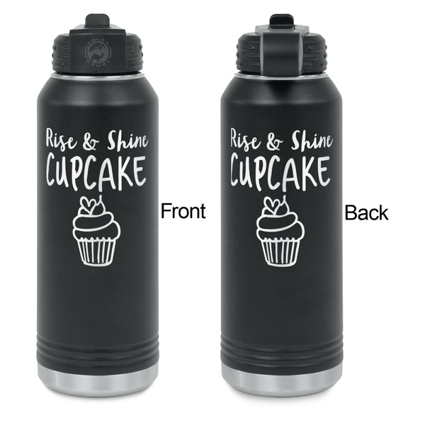 Cute Quotes and Sayings Laser Engraved Water Bottles - Front & Back Engraving - Front & Back View