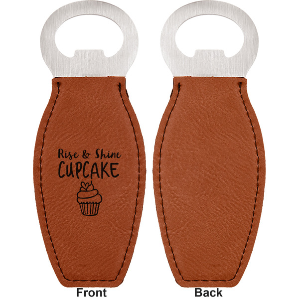 Cute Quotes and Sayings Leather Bar Bottle Opener - Front and Back (single sided)