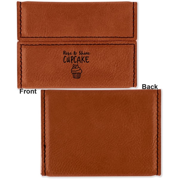 Cute Quotes and Sayings Leather Business Card Holder Front Back Single Sided - Apvl