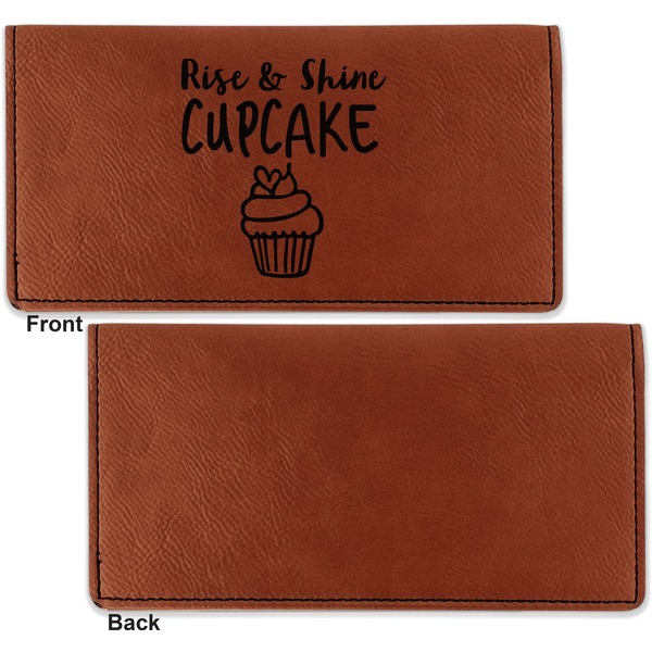 Cute Quotes and Sayings Leather Checkbook Holder Front and Back Single Sided - Apvl
