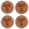 Cute Quotes and Sayings Leather Coaster Set of 4