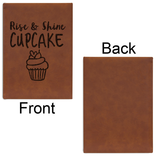 Cute Quotes and Sayings Leatherette Journal - Large - Single Sided - Front & Back View