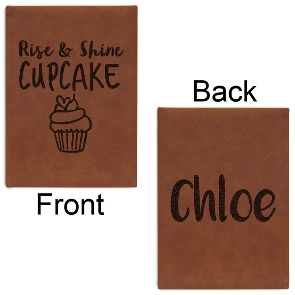 Cute Quotes and Sayings Leatherette Journals - Large - Double Sided - Front & Back View