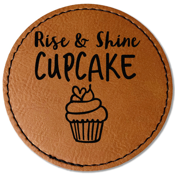 Custom Cute Quotes and Sayings Faux Leather Iron On Patch - Round