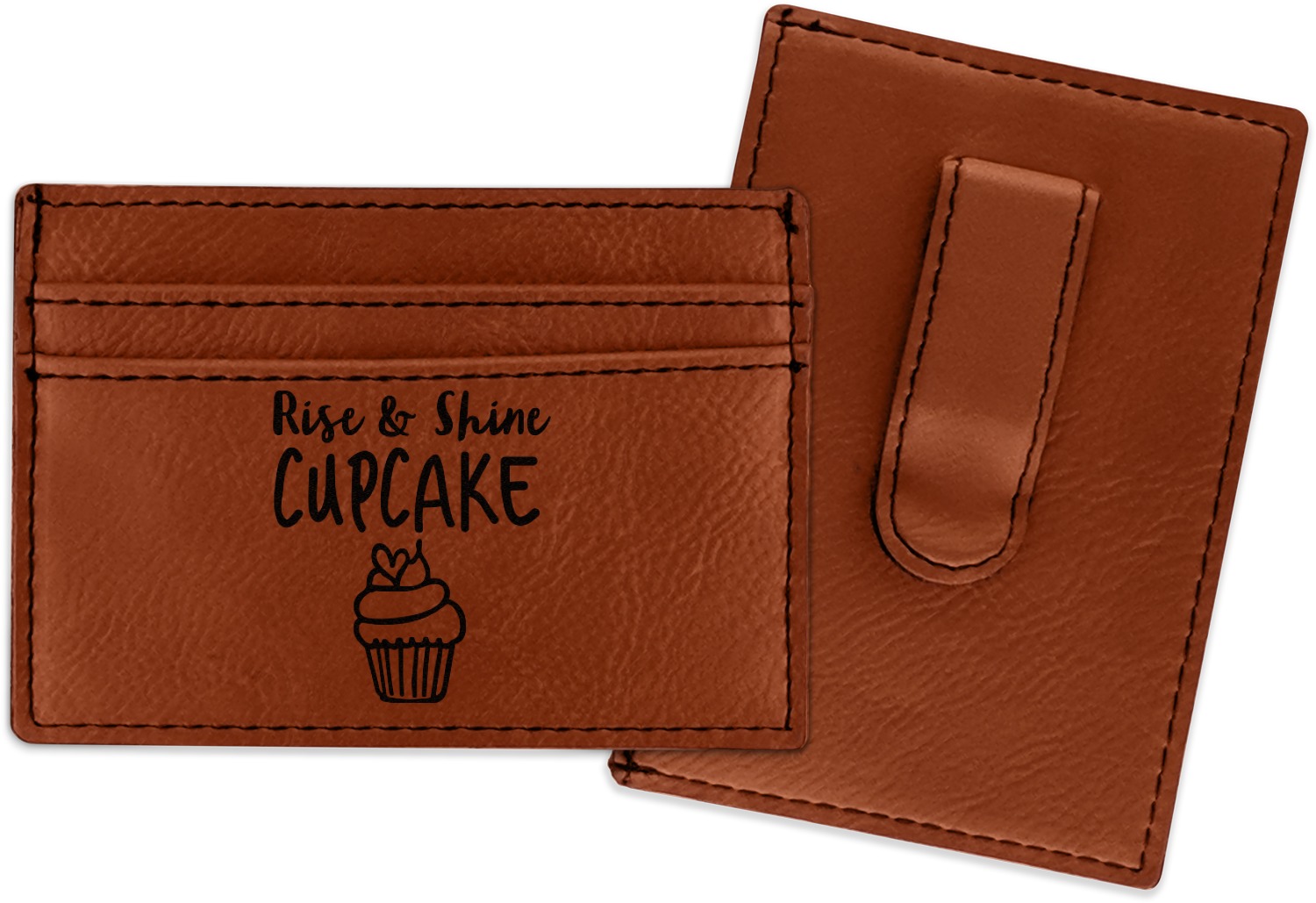 Custom Cute Quotes and Sayings Leatherette Wallet with Money Clip