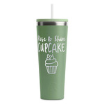 Cute Quotes and Sayings RTIC Everyday Tumbler with Straw - 28oz - Light Green - Double-Sided