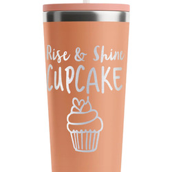 Cute Quotes and Sayings RTIC Everyday Tumbler with Straw - 28oz - Peach - Double-Sided