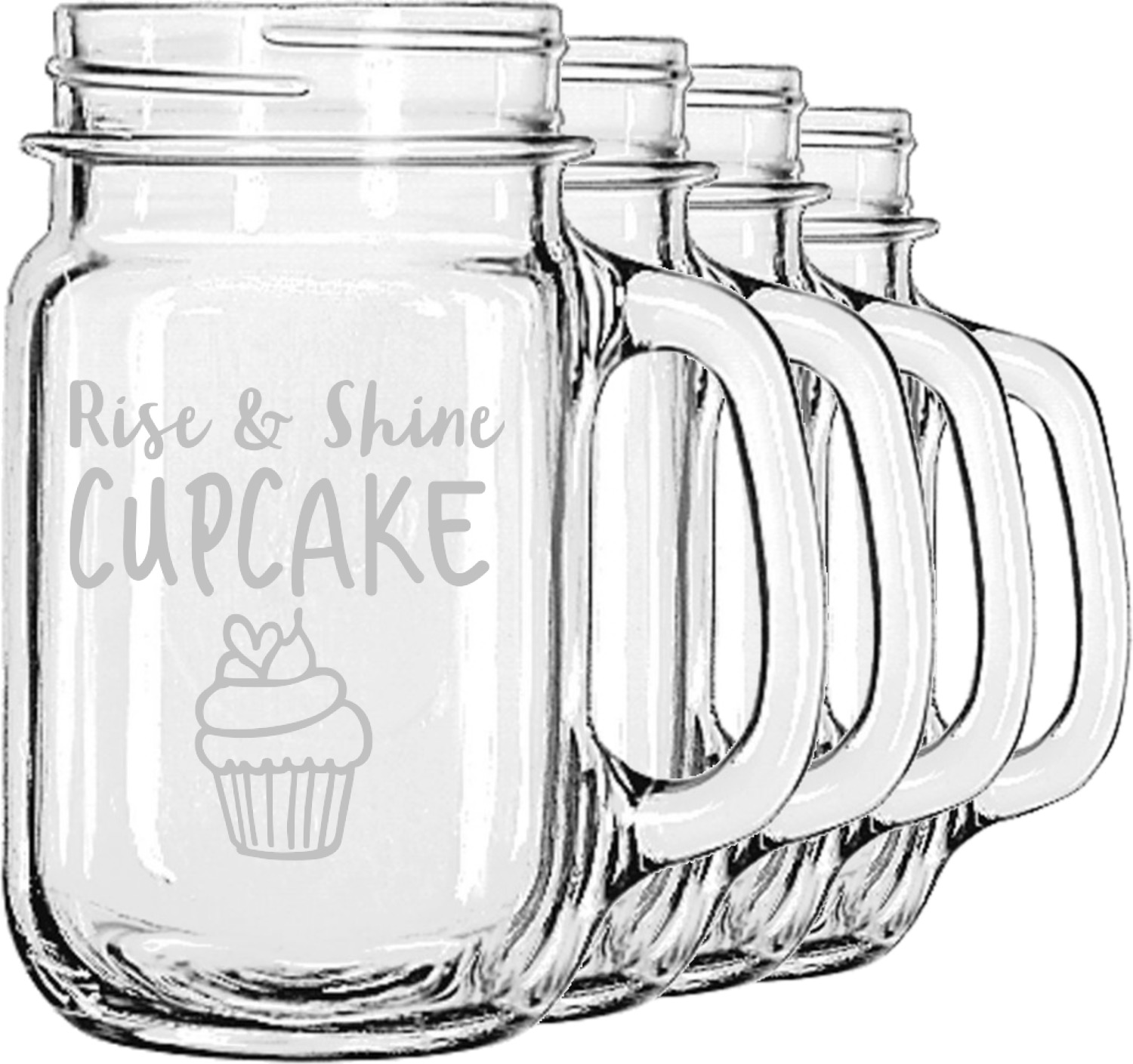 Cute Quotes and Sayings Mason Jar Mugs (Set of 4) (Personalized