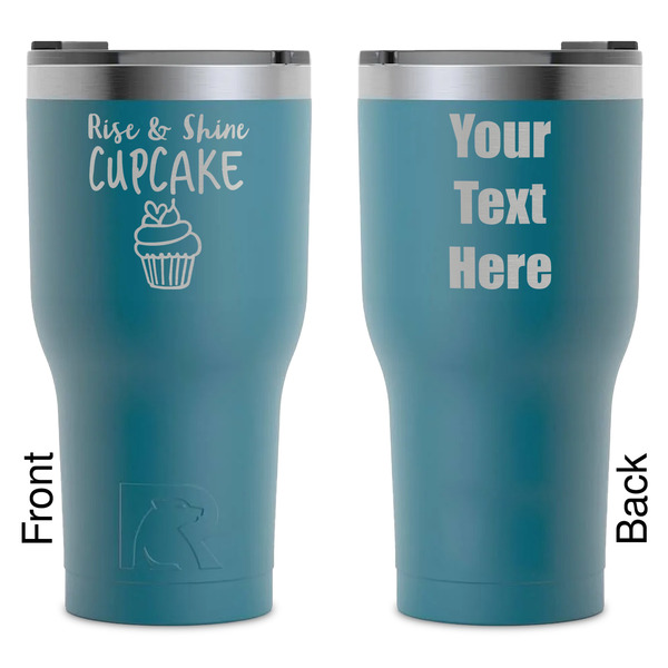 Custom Cute Quotes and Sayings RTIC Tumbler - Dark Teal - Laser Engraved - Double-Sided