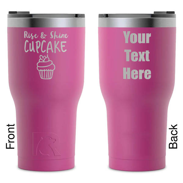 Custom Cute Quotes and Sayings RTIC Tumbler - Magenta - Laser Engraved - Double-Sided