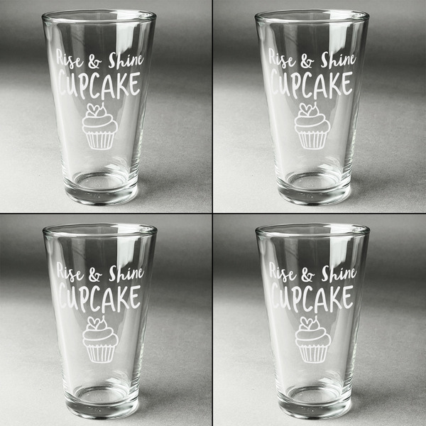 Cute Quotes and Sayings Set of Four Engraved Beer Glasses - Individual View