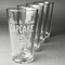 Cute Quotes and Sayings Set of Four Engraved Pint Glasses - Set View