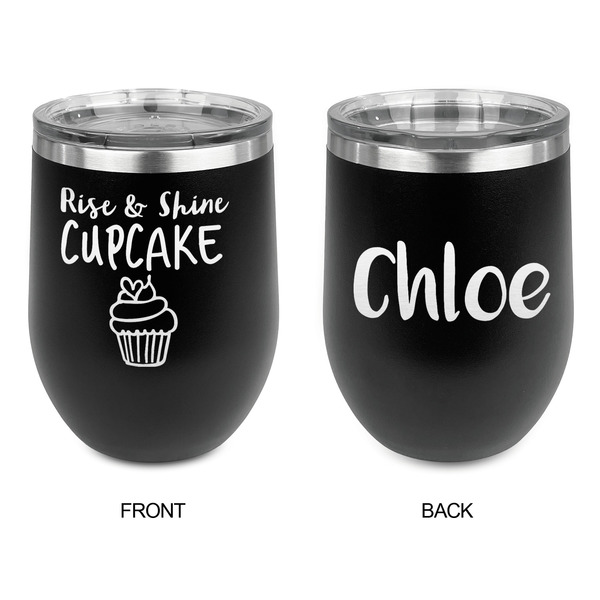 Cute Quotes and Sayings Stainless Wine Tumblers - Black - Double Sided - Approval
