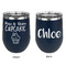 Cute Quotes and Sayings Stainless Wine Tumblers - Navy - Double Sided - Approval