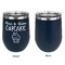 Cute Quotes and Sayings Stainless Wine Tumblers - Navy - Single Sided - Approval