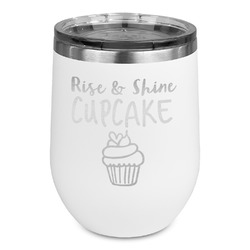 Cute Quotes and Sayings Stemless Stainless Steel Wine Tumbler - White - Double Sided