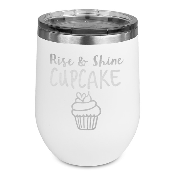 Custom Cute Quotes and Sayings Stemless Stainless Steel Wine Tumbler - White - Double Sided