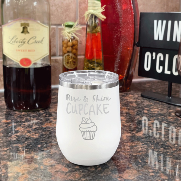 Cute Quotes and Sayings Stainless Wine Tumblers - White - Double Sided - In Context