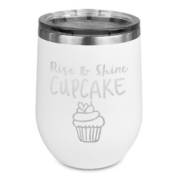 Cute Quotes and Sayings Stemless Stainless Steel Wine Tumbler - White - Single Sided