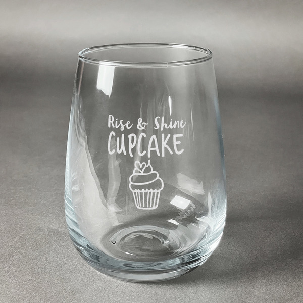 Custom Cute Quotes and Sayings Stemless Wine Glass (Single)
